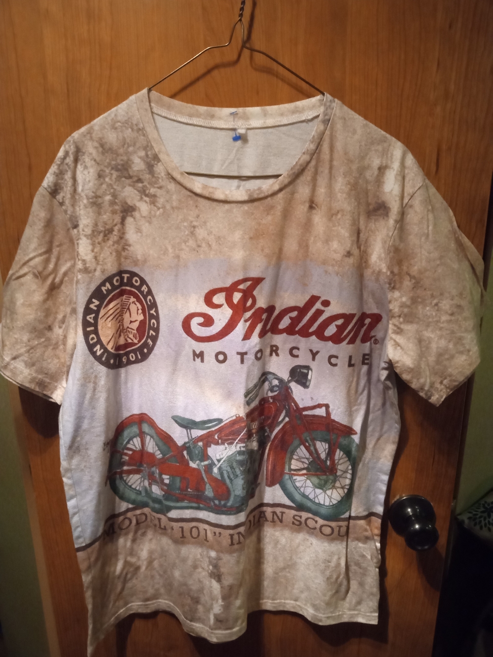 Indian Motorcycle Model 101 Scout - Tan/Brown Vintage Graphic
